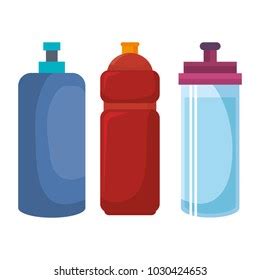 Set Blank Bicycle Plastic Bottles Water Vector có sẵn miễn phí bản