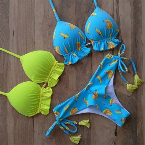 3 Piece Thong Bikini Set Sunset And Swim