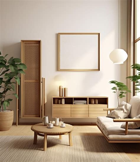 Premium AI Image Bright And Airy Living Room With Natural Materials