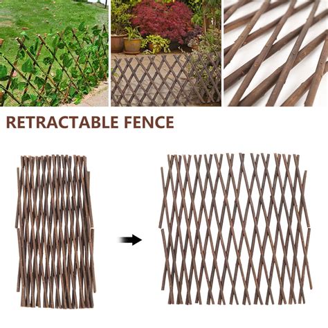 Willstar Expandable Wooden Garden Trellis Lattice Fence Panel For