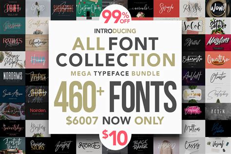 All Fonts Collection Mega Typeface Bundle Bundle Creative Fabrica