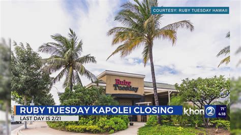 Ruby Tuesday In Kapolei Outback Steakhouse Hawaii Kai Closing Khon2