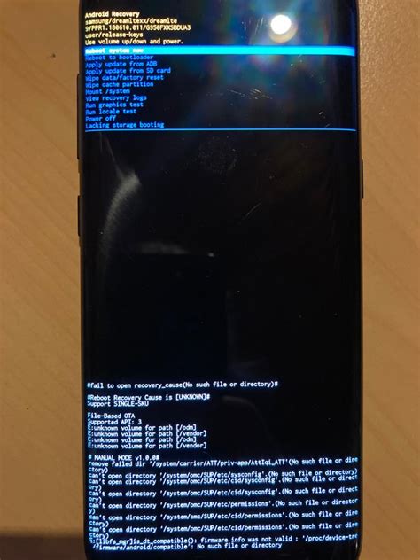 Unable To Finish E Installation On Samsung Galaxy S8 Setup Eos