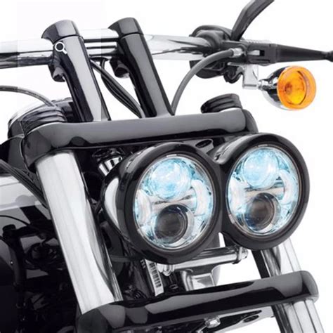 Led Daymarker Dyna Fat Bob Dual Headlight 40w Motorcycle Headlamp For Harley Fat Bob On