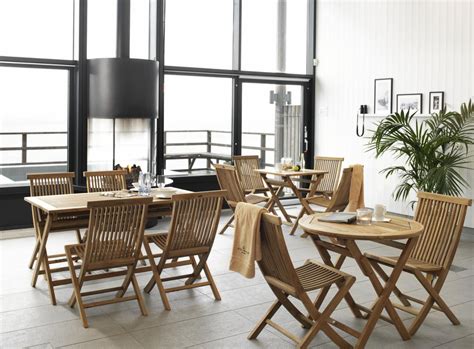 Turin fällstol teak natur Brafab - fällbar matstol - 2 st/fp