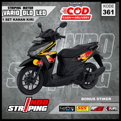 Jual Stiker Motor Vario Striping Variasi Honda VARIO Old Led 125 150