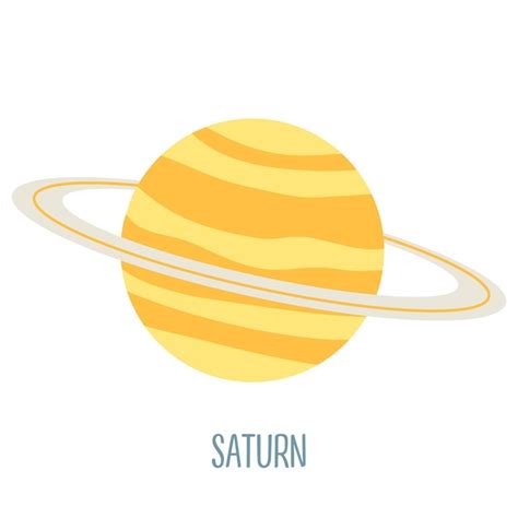 Saturno Planeta Del Sistema Solar Sobre Un Fondo Blanco Ilustraci N