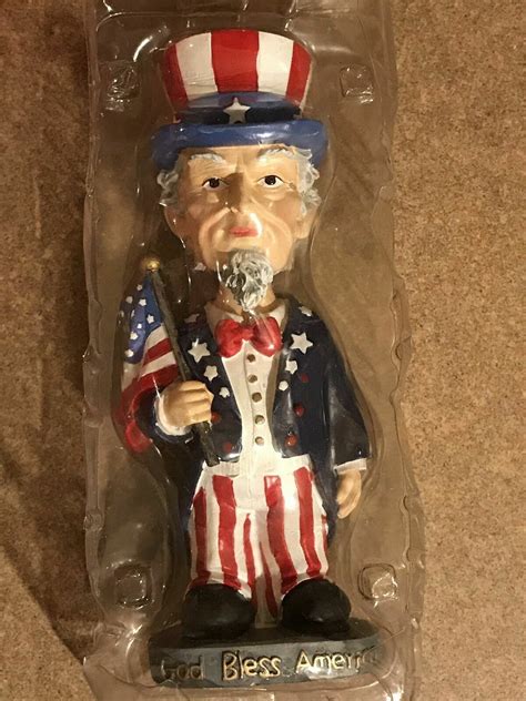 Vintage Uncle Sam Wobble Doll Bobblehead God Bless America New In