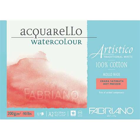 Buy Hot Pressed 200gsm A2 Fabriano Artistico Water Colour Pads