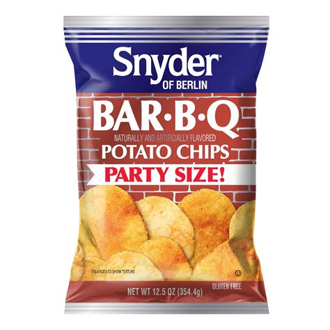 Snyder of Berlin Bar-B-Q Potato Chips, Gluten-Free, Party Size, 12.5 oz ...