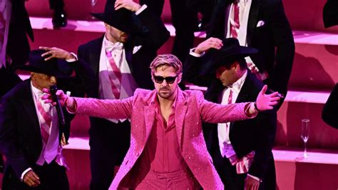 Ryan Gosling Brings The Kenergy To The 2024 Oscars In A Barbie Pink Suit