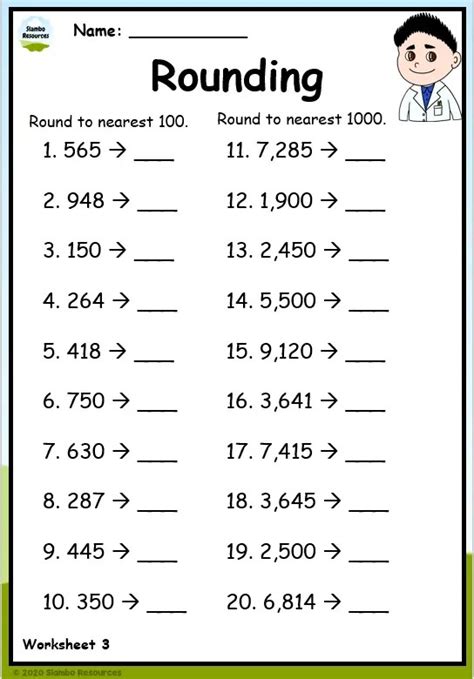 Grade 4 Rounding Worksheets Free Printables Math Worksheets Worksheets Library