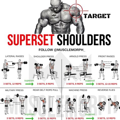 Superset Shoulder Shoulder Workout Exercise Gym Musclemorph Musclemorph