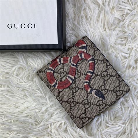 30％割引グレイ系年末のプロモーション 【ご専用】gucci グッチ 折り財布 二つ折り Gg シマ ヘビ スネーク 折り財布 小物グレイ系