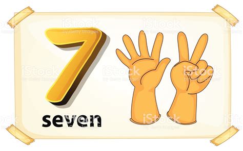 Illustration Of A Flashcard Number Seven Flashcards Powerpoint