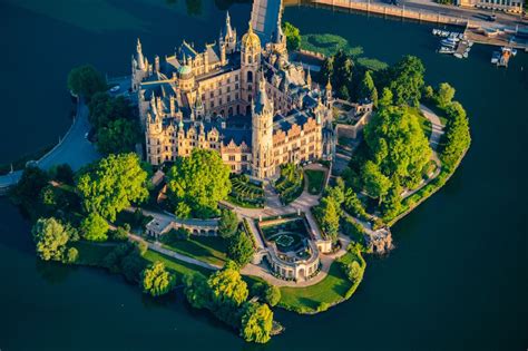 Luftaufnahme Schwerin Schweriner Schlo Und Landtag In Der