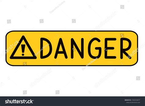 Caution Danger Warning Signs Simple Vector Stock Vector Royalty Free