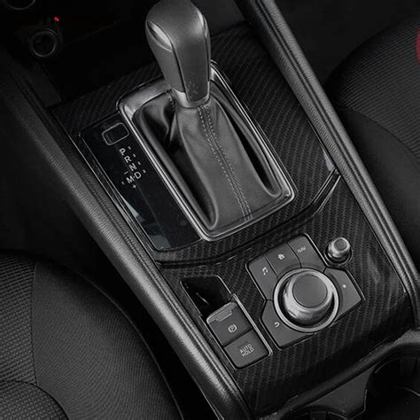 Exterior Carbon Fiber Inner Gear Shift Box Panel Cover Trim For Mazda 3