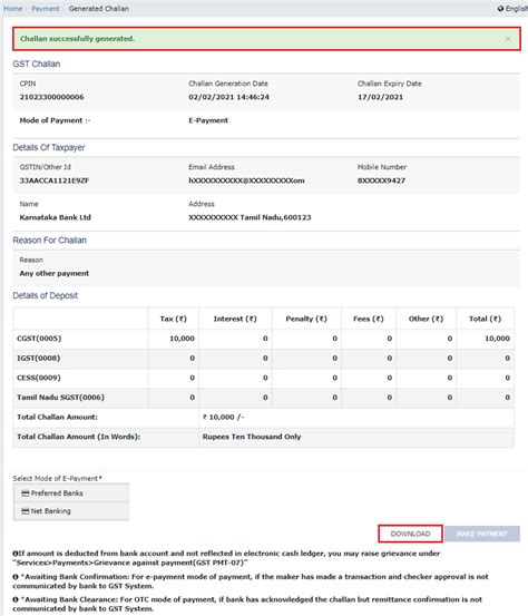 How To Generate Gst Challan Online