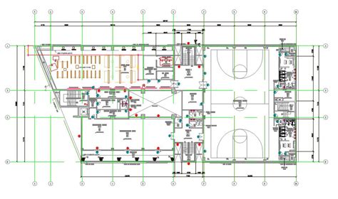 Basketball Stadium Plan Dwg File Cadbull