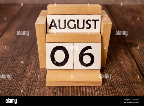 august  image  august  calendar  white background stock photo