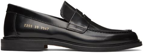 Common Projects Black Leather Loafers Common Projects