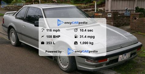 Honda Prelude Ex Specs Performance Dimensions