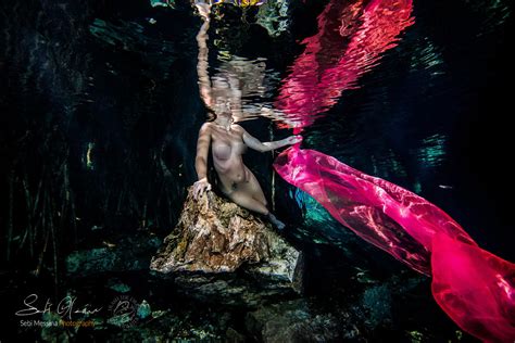 Creative Nude Underwater In A Mexican Cenote