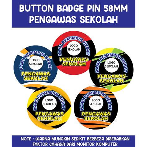 Pre Order Button Badge Safety Pin Pengawas Sekolah Shopee Malaysia