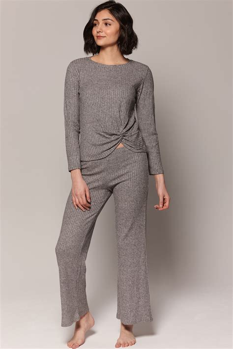 Claudel Lingerie Solid Color Loungewear Pajama Set LI128291