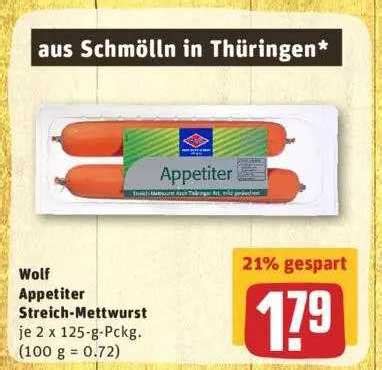 Wolf Appetiter Streich Mettwurst Angebot Bei REWE 1Prospekte De