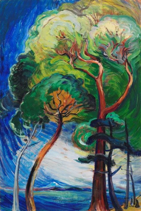 Emily Carr Canadian Arbutus Trees C Oil On Paper