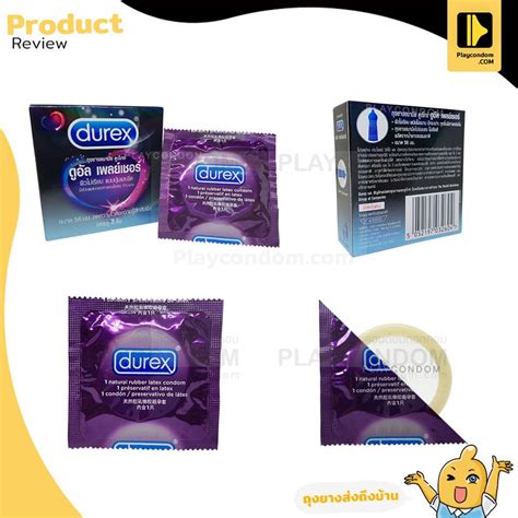 Condoms uneven blend delay ejaculation Durex Dual Pleasure 1 box.