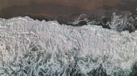 Background Textured Sea Storm Aerial View 4 K Stock Footage Video Of