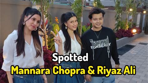 Mannara Chopra And Riyaz Spotted Today Arrive For Meking Reels