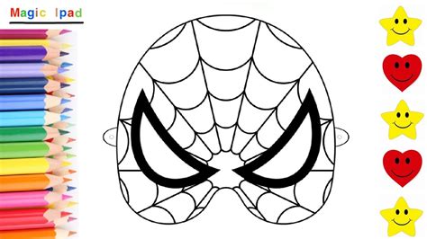 Como dibujar una MASCARA CARNAVAL SPIDERMAN dibujos niños How to