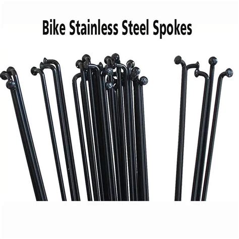 Bicycle Stainless Steel Spokes Pcs Bike G J Bend With Nipples Mm