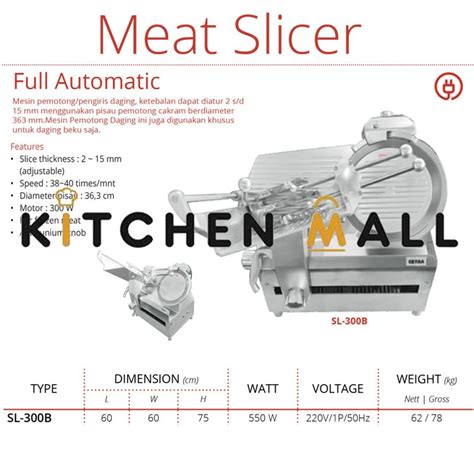 Jual Getra Sl B Full Automatic Meat Slicer Mesin Pengiris Daging