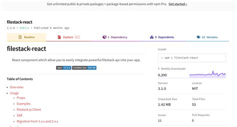 NPM Package Is 1 42 Mb Issue 82 Filestack Filestack React GitHub