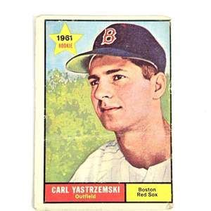 A Baseball Card With An Image Of Carl Yastremski On It