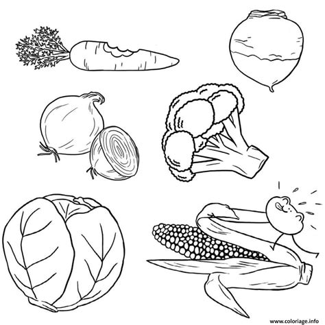 Coloriage Alimentation Equilibree Legumes Dessin Fruits Imprimer