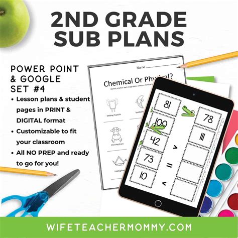 Best Substitute Plans For Second Grade Wife Teacher Mommy