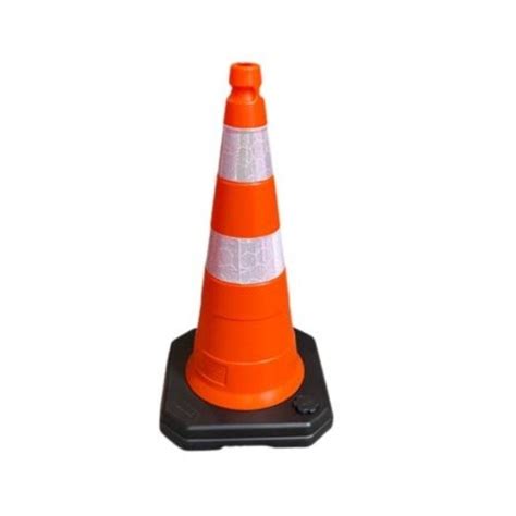 Cone RÍgido Com Base Laranja E Branco 75cm Porto Epi