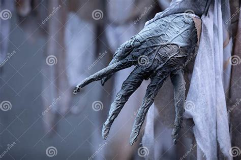 Scary Halloween Monster Hands With Long Finger Nails Stock Photo