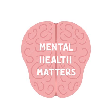 Premium Vector Mental Health Matters Brain Hand Drawn Illustration