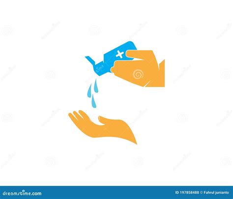 Hand People Use Hand Sanitizer Logo Stock Vector Illustration Of Wash