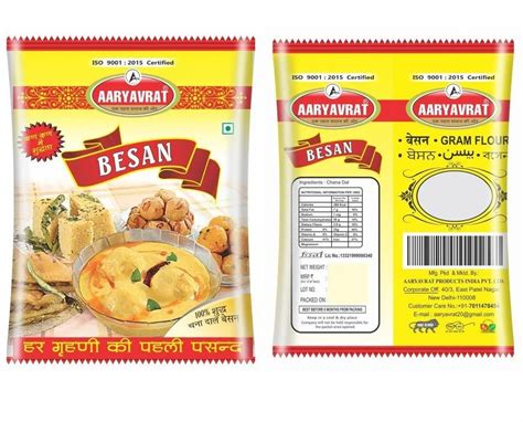 Printed Glossy Besan 1 Kg Packaging Pouch Heat Sealed At Rs 290 Kg In