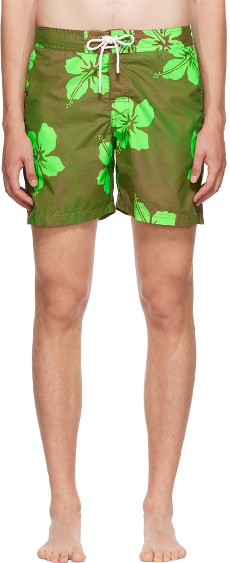 Gimaguas Green Polyester Swim Shorts Gimaguas