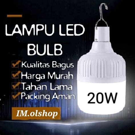 Jual Lampu Led Bulb Jumbo Tabung Watt Super Terang Putih Im