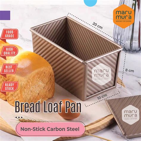 Jual Marumura Non Stick Bread Loaf Pan Gold Cetakan Loyang Roti Tawar